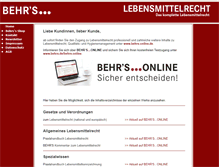 Tablet Screenshot of lebensmittelrecht.com